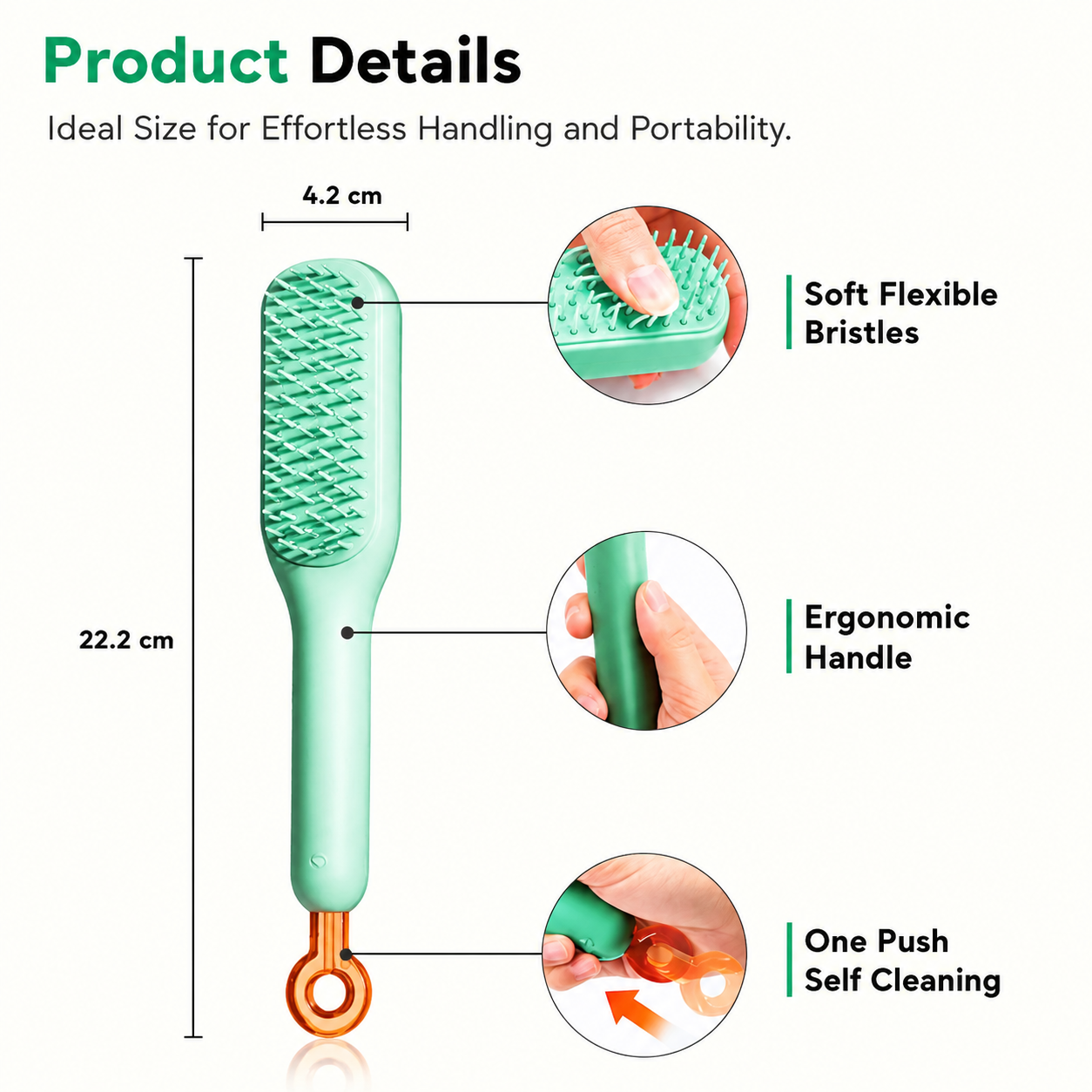 Self cleaning Anti static Comb